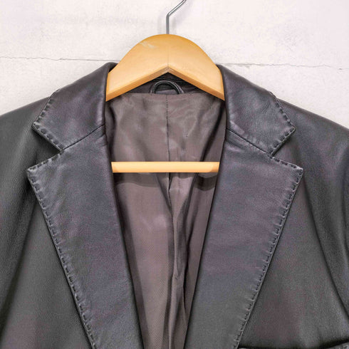 ミツミネ MITSUMINE lamb leather ラムレザーテーラードジャケット メンズ AB6