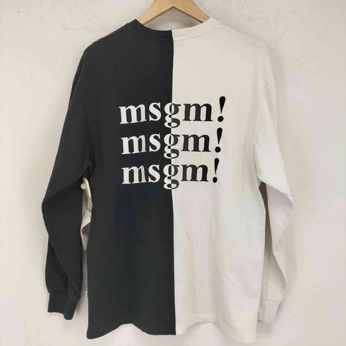 エムエスジーエム MSGM バイカラーロングスリーブカットソー メンズ JPN:XS