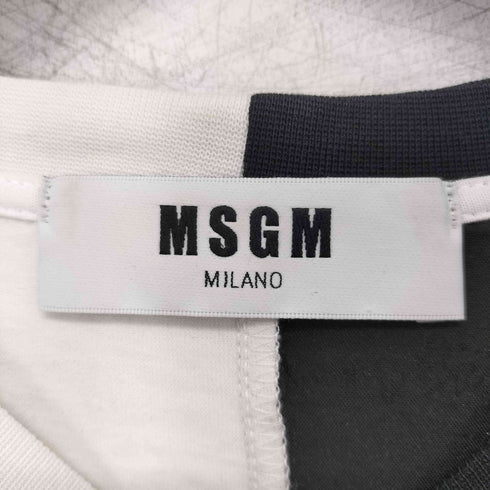 エムエスジーエム MSGM バイカラーロングスリーブカットソー メンズ JPN:XS