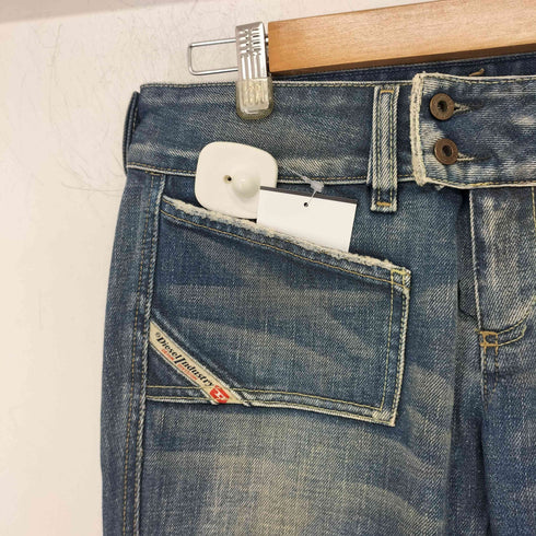 ディーゼル DIESEL HUSH パンドラ期 ダメージ加工セミフレアデニムパンツ レディース 28