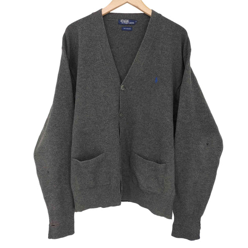 ポロバイラルフローレン Polo by RALPH LAUREN ポニー刺繍 ウールVネックカーディガン メンズ JPN:L