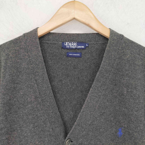 ポロバイラルフローレン Polo by RALPH LAUREN ポニー刺繍 ウールVネックカーディガン メンズ JPN:L