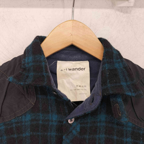 アンドワンダー and wander wool check shirt レディース JPN:2