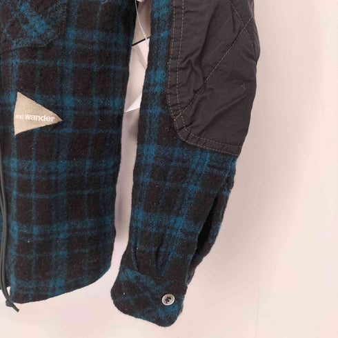 アンドワンダー and wander wool check shirt レディース JPN:2
