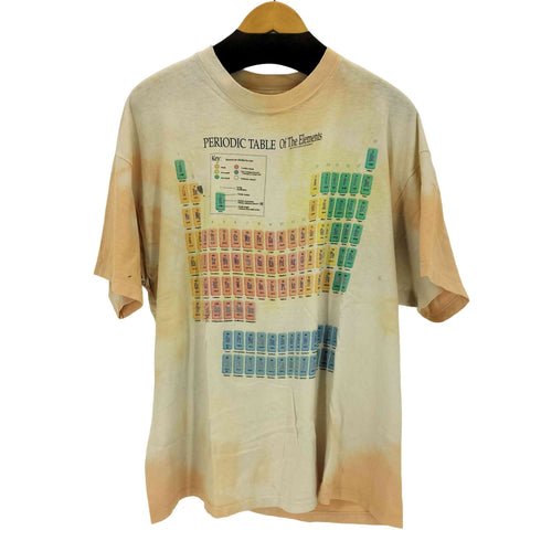 ヘインズ Hanes 90-00s BEEFY-T 周期表 元素記号 プリントS/Sタイダイカットソー メンズ JPN:XL