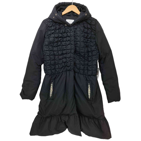 アベニールエトワール Aveniretoile ビジュー Aライン フーデッド ダウンコート レディース JPN:38