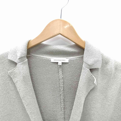 デザインワークス DESIGNWORKS アンサンブル対応 和紙 ニット ジャケット メンズ JPN:50