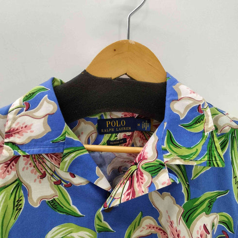 ポロラルフローレン POLO RALPH LAUREN CLASSIC FIT ハイビスカス 花柄 総柄 開襟オープンカラー アロハ シャツ メンズ import:M