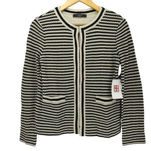 ウィークエンドマックスマーラ Weekend Max Mara ボーダー ノーカラージャケット カーディガン レディース import:S