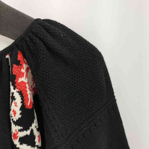 タオコムデギャルソン tao COMME des GARCONS 00s noir kei ninomiya ウール レーヨン 花柄 ニット レディース JPN:S