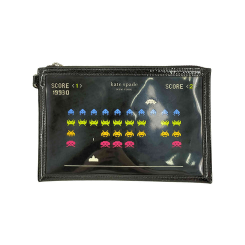 ケイトスペードニューヨーク kate spade NEW YORK スペース インベーダー グリッター パテント ニューヨーク リスレット レディース