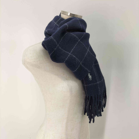 ポロラルフローレン POLO RALPH LAUREN REVERSIBLE WINDOWPANE SCARF ウィンドウペン リバーシブル ウール チェック柄マフラー メンズ