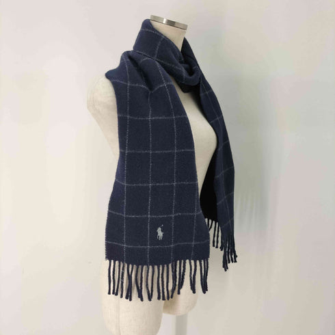 ポロラルフローレン POLO RALPH LAUREN REVERSIBLE WINDOWPANE SCARF ウィンドウペン リバーシブル ウール チェック柄マフラー メンズ