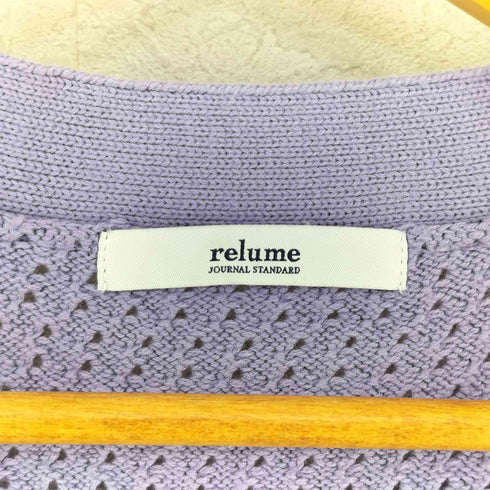 ジャーナルスタンダードレリューム JOURNAL STANDARD relume メッシュパターンカーディガン レディース FREE