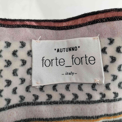 フォルテフォルテ forte forte ペイズリー柄 フリンジベロアマフラー レディース