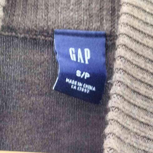 ギャップ Gap 00S 04AW OLD 紺タグ リブ編み ローゲージ ハーフジップ チェック コットン ニット セーター メンズ S/P