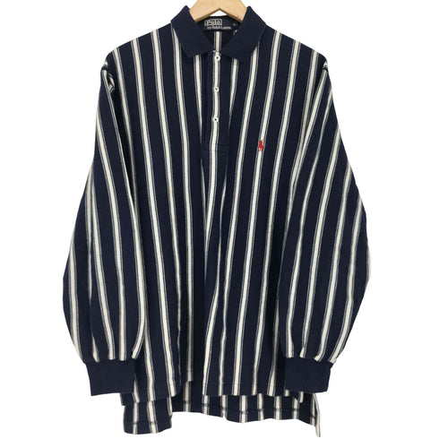 ポロバイラルフローレン Polo by RALPH LAUREN ストライプラガーシャツ ポロシャツ メンズ import:L