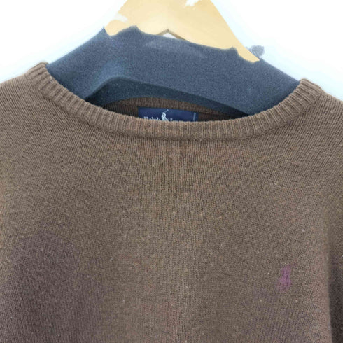 ラルフローレン RALPH LAUREN 90S ポニー刺繍 リブ編み ローゲージ ニット セーター メンズ import:M