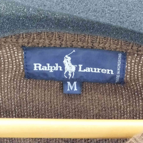 ラルフローレン RALPH LAUREN 90S ポニー刺繍 リブ編み ローゲージ ニット セーター メンズ import:M