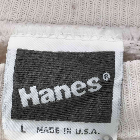 ヘインズ Hanes 80-90S USA製 星条旗 プリント ヘビーウェイト ラグラン スウェット トレーナー メンズ import:L