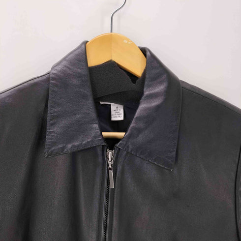 Lamb Leather Single Riders Jacket 羊革 ラムレザー シングル ライダース ジャケット ダブルジップ メンズ import:M