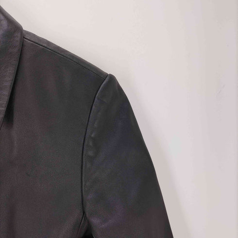 Lamb Leather Single Riders Jacket 羊革 ラムレザー シングル ライダース ジャケット ダブルジップ メンズ import:M