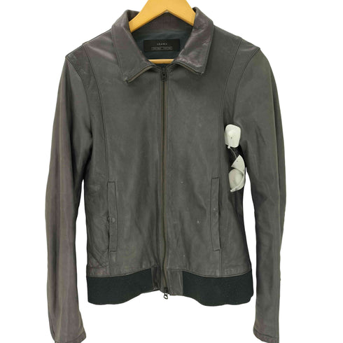 シャマ shama Cow Leather Bonber Jacket 牛革 カウレザー ボンバー ジャケット ブルゾン メンズ import:M