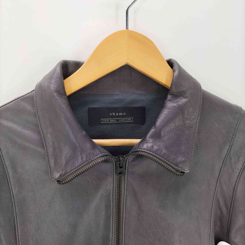 シャマ shama Cow Leather Bonber Jacket 牛革 カウレザー ボンバー ジャケット ブルゾン メンズ import:M