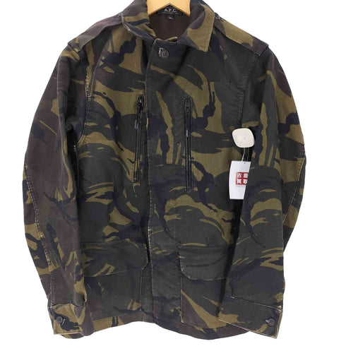 アーペーセー A.P.C. 90S OLD MADE IN FRANCE フランス製 迷彩 ウッドランドカモ ユーロ ミリタリー サンプリング オイルド モールスキン フィールド ジャケット メンズ import:M