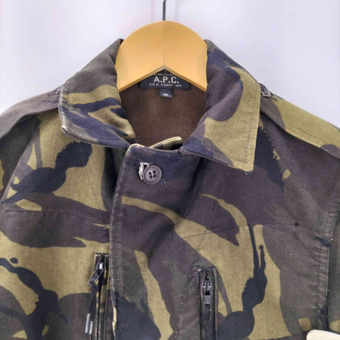 アーペーセー A.P.C. 90S OLD MADE IN FRANCE フランス製 迷彩 ウッドランドカモ ユーロ ミリタリー サンプリング オイルド モールスキン フィールド ジャケット メンズ import:M