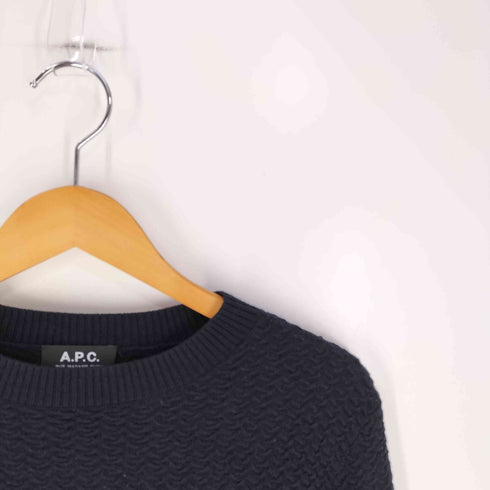 アーペーセー A.P.C. ハニカム ウール クルーネック ニット メンズ JPN:S