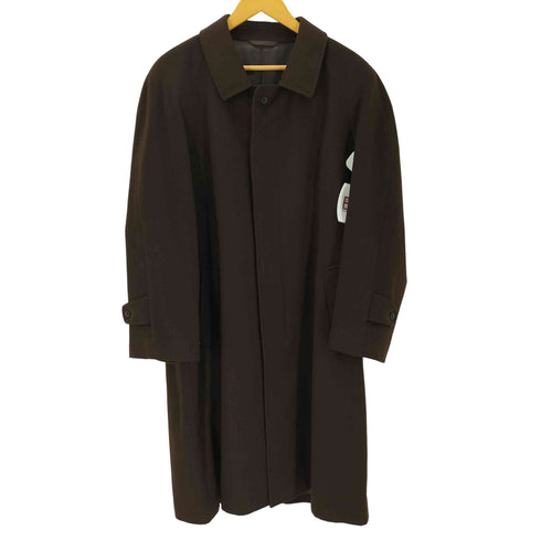 カシミヤ CASHMERE CASHMERE 100% Balmacaan Long Coat カシミア 100% バルマカーン ステンカラー ロング コート 比翼 メンズ import:L