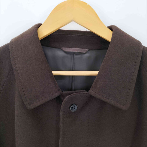 カシミヤ CASHMERE CASHMERE 100% Balmacaan Long Coat カシミア 100% バルマカーン ステンカラー ロング コート 比翼 メンズ import:L