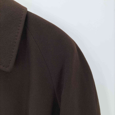 カシミヤ CASHMERE CASHMERE 100% Balmacaan Long Coat カシミア 100% バルマカーン ステンカラー ロング コート 比翼 メンズ import:L