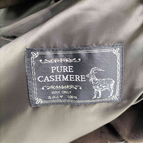 カシミヤ CASHMERE CASHMERE 100% Balmacaan Long Coat カシミア 100% バルマカーン ステンカラー ロング コート 比翼 メンズ import:L