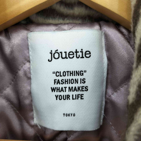 ジュエティ jouetie ゼブラ柄 ロングチェスターコート レディース import:M