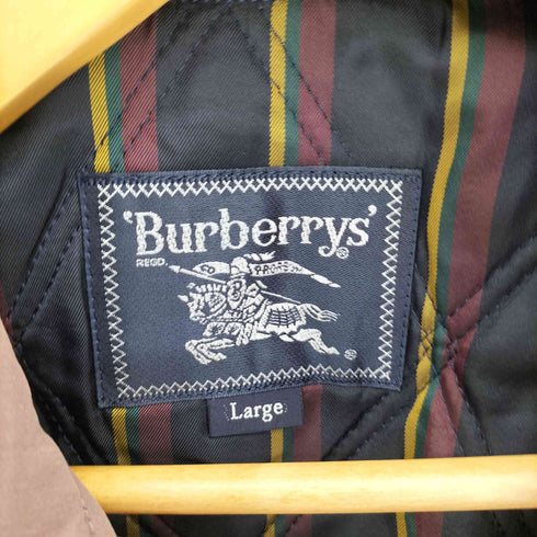 バーバリーズ BURBERRYS 90-00S キルティングライナー付き サイドアジャスター 丸襟 ラウンドカラー ハーフコート メンズ import:L