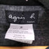 アニエスベー agnes b. PARIS MADE IN FRANCE フランス製 サンライズ期 バイアスチェック 混紡 生地 バルマカーン ステンカラー ロング コート レディース 2