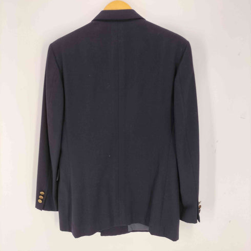 カルバンクライン CALVIN KLEIN ピークドラペル 金ボタン ダブルブレスト紺ブレザー メンズ C90-W76-T170