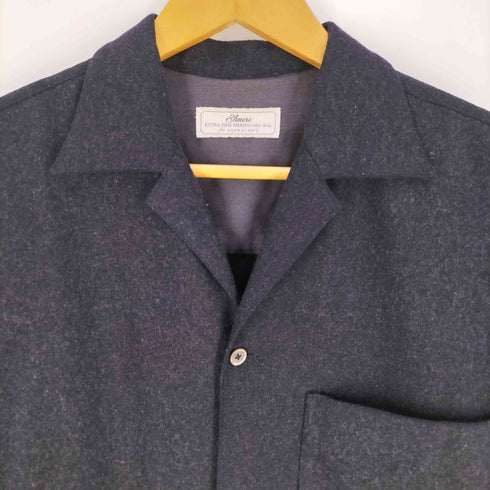 アダムエロペ Adam et Rope EXTRA FINE MERINO メリノウールシャツ メンズ