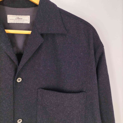 アダムエロペ Adam et Rope EXTRA FINE MERINO メリノウールシャツ メンズ