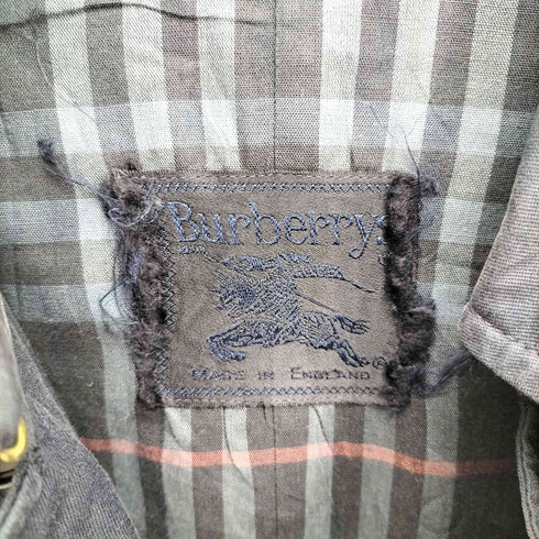 バーバリーズ BURBERRYS 80-90S 英国製 裏地ノバチェック ダブル トレンチコート レディース