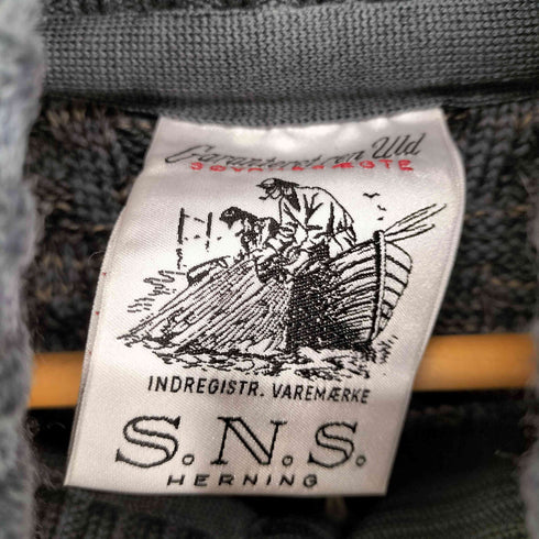 S.N.S. HERNING ケーブルニットカーディガン メンズ XL