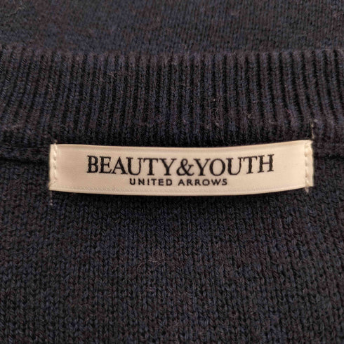 ビューティーアンドユースユナイテッドアローズ BEAUTY & YOUTH UNITED ARROWS エンブロイダリー ロゴクルーネックニットプルオーバー レディース