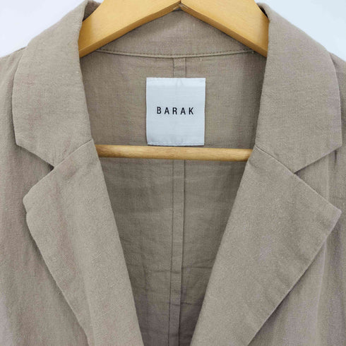 バラク Barak リネン混 S/S テーラードジャケット レディース FREE
