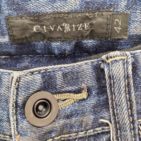 シヴァーライズ CIVARIZE ヒゲ ペイント加工 スキニー デニム パンツ Y2K メンズ 42