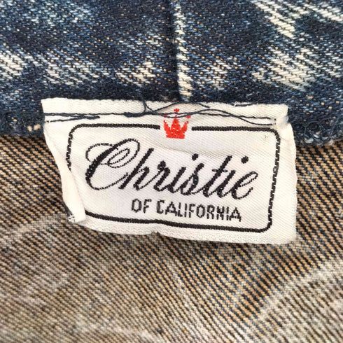 CHRISTIE OF CALIFORNIA ケミカルウォッシュ加工 ペイント デニム ガウン ジャケット メンズ