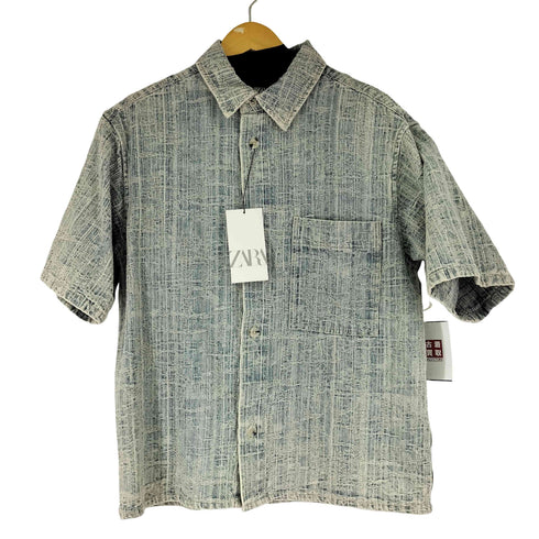 ザラ ZARA ジャカード織りリラックスフィットシャツ メンズ US M