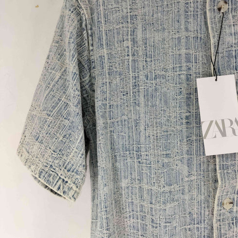 ザラ ZARA ジャカード織りリラックスフィットシャツ メンズ US M