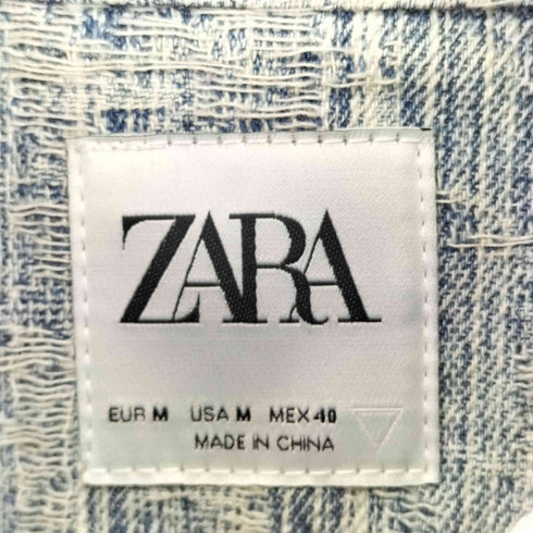 ザラ ZARA ジャカード織りリラックスフィットシャツ メンズ US M